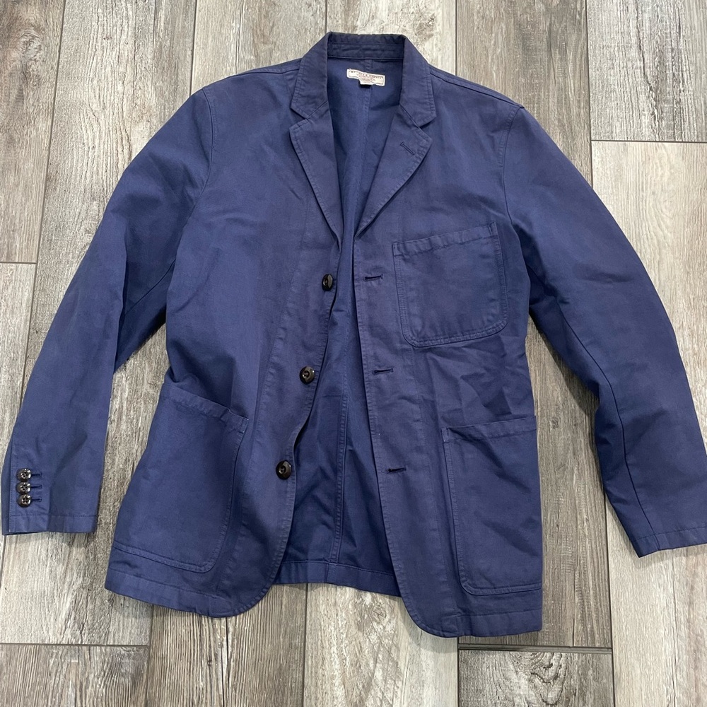 J. Crew Men's Navy Lightweight Shirt Jacket Blazer